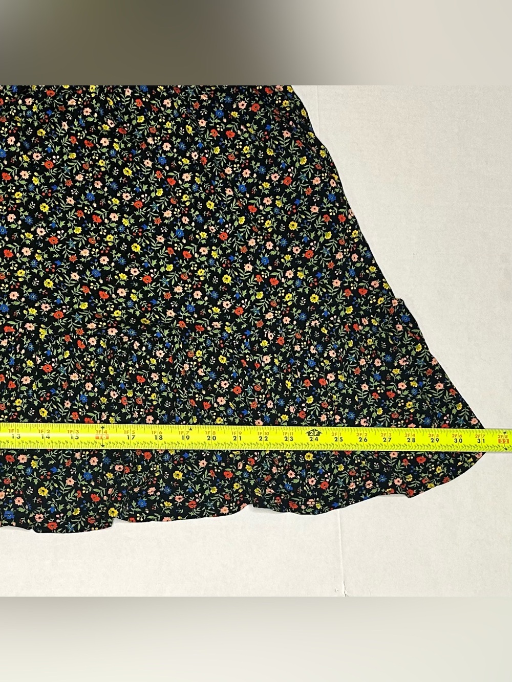 Boden Size 8 Black Mini Dress with Red, Yellow, Blue & Green Floral Print - Picture 11 of 12
